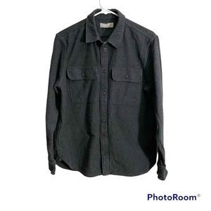 Everlane Mens Heavyweight Overshirt - Charcoal Gray